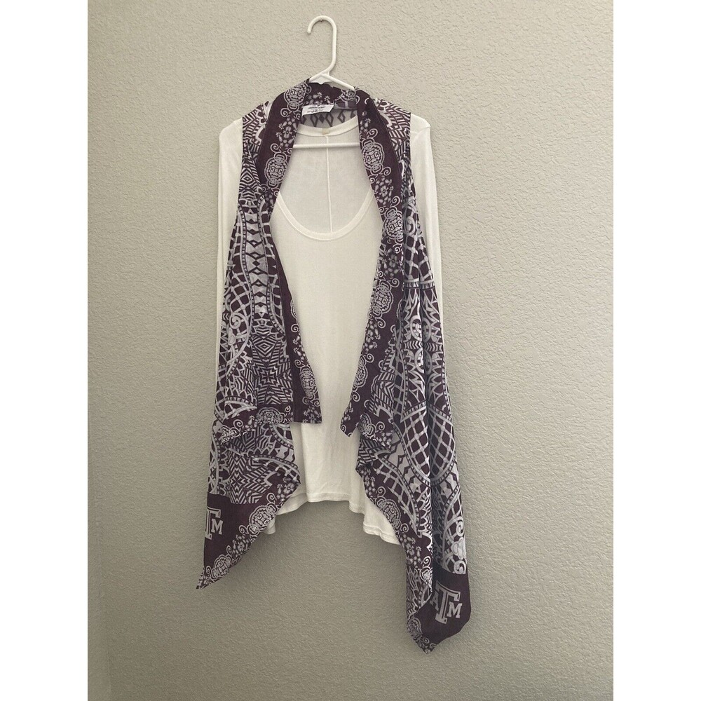 Women’s Texas A &M Sheer Boho Vest Top Game Day 1 Size Fits All Shirt Not Inc